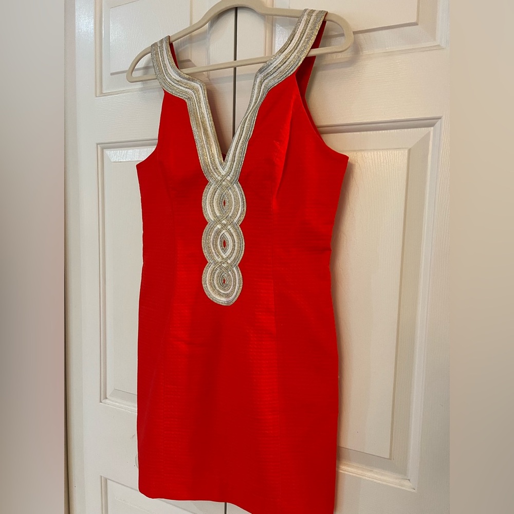 Lilly Pulitzer Valli Shift Dress Cayenne Coral NWOT Size 6 - Picture 3 of 10